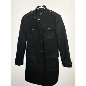 Banana Republic Black Peacoat Topcoat Pea Coat Size Small